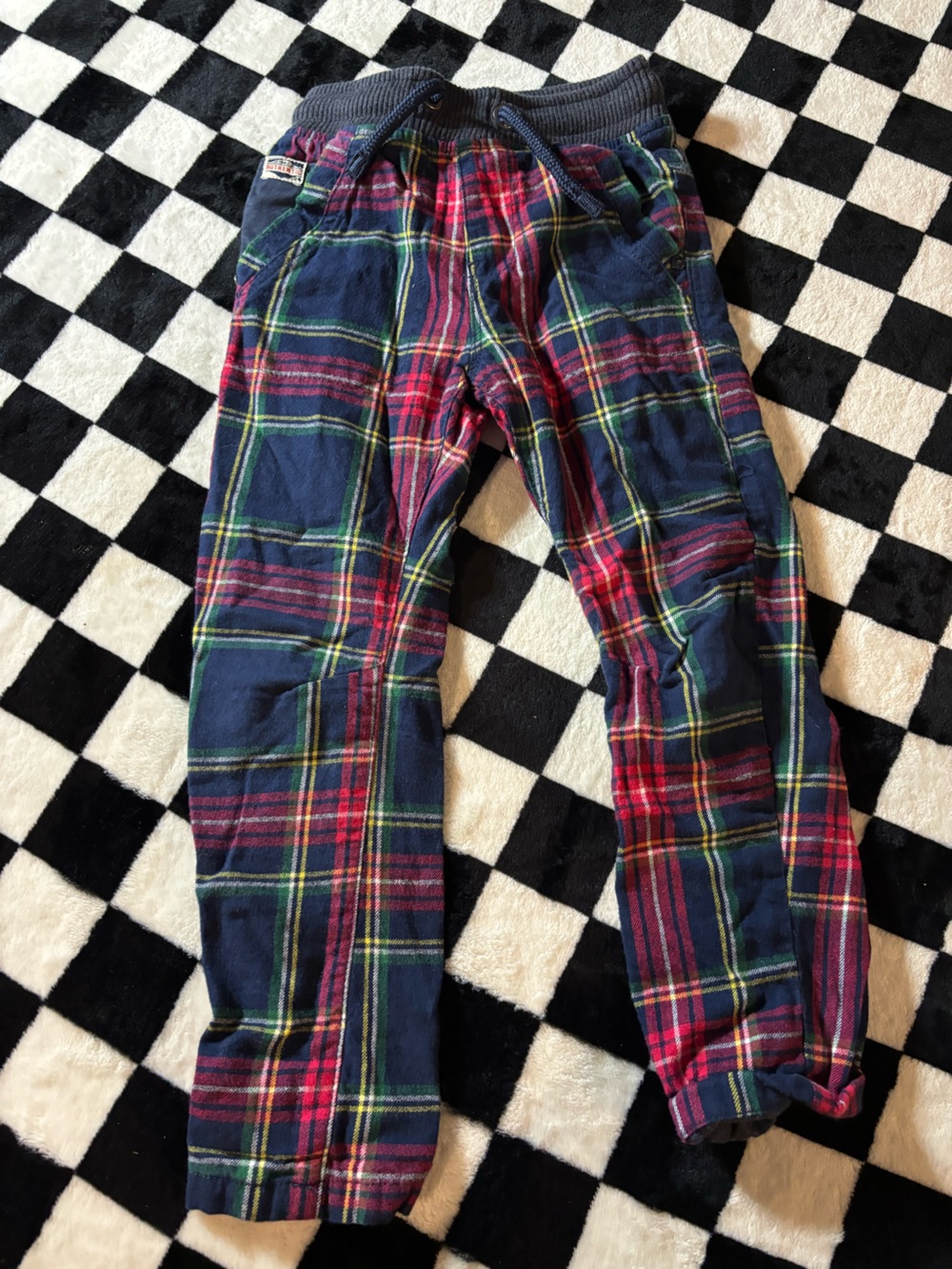3T / 4t Plaid Jogger Pants - Navy & Red - next brand